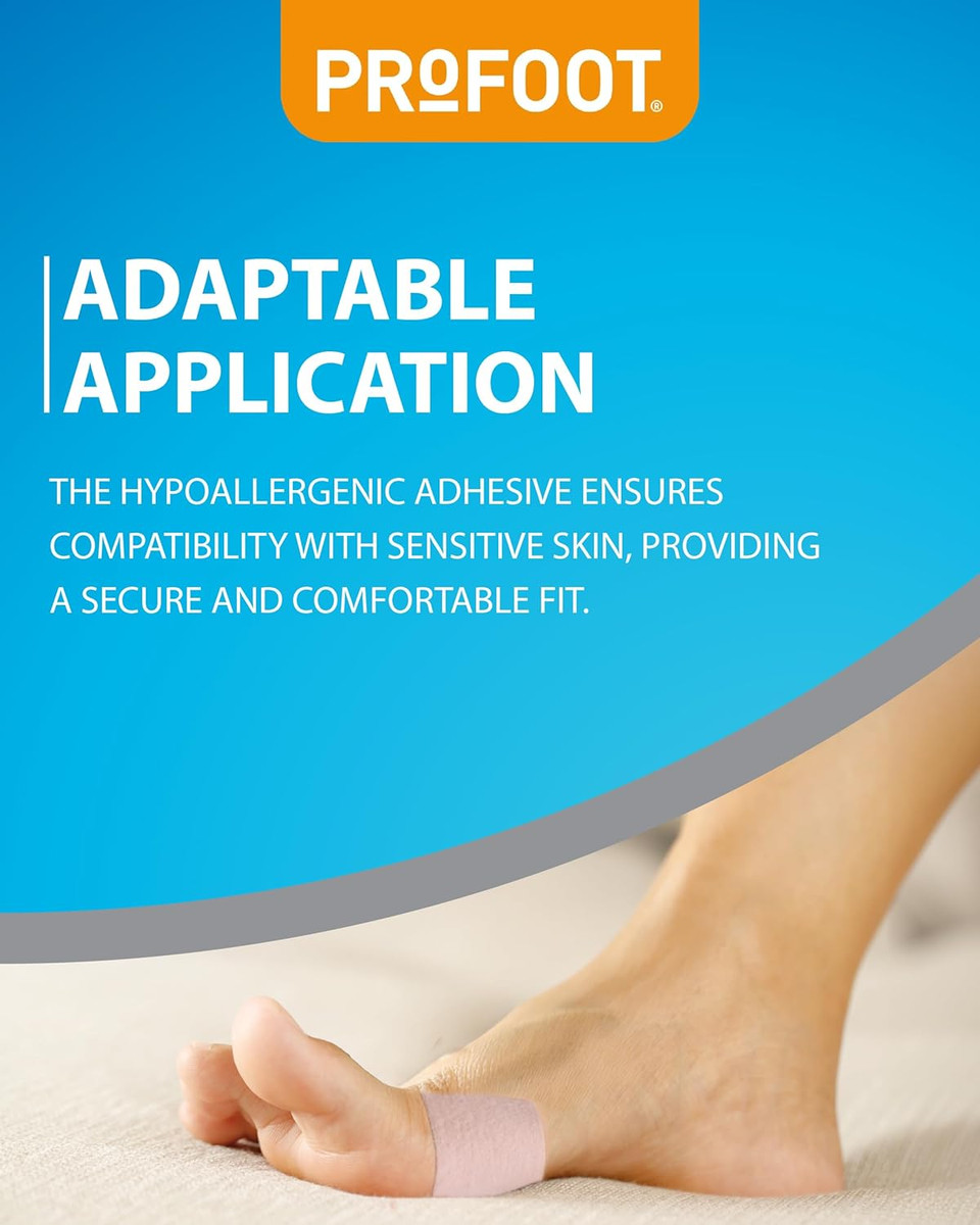 Profoot Moleskin Roll - Instant Relief for Painful Rubbing - Ideal for Blister Prevention, Bunions, Calluses and Foot Discomfort - Hypoallergenic and Waterproof - (2 Pack)