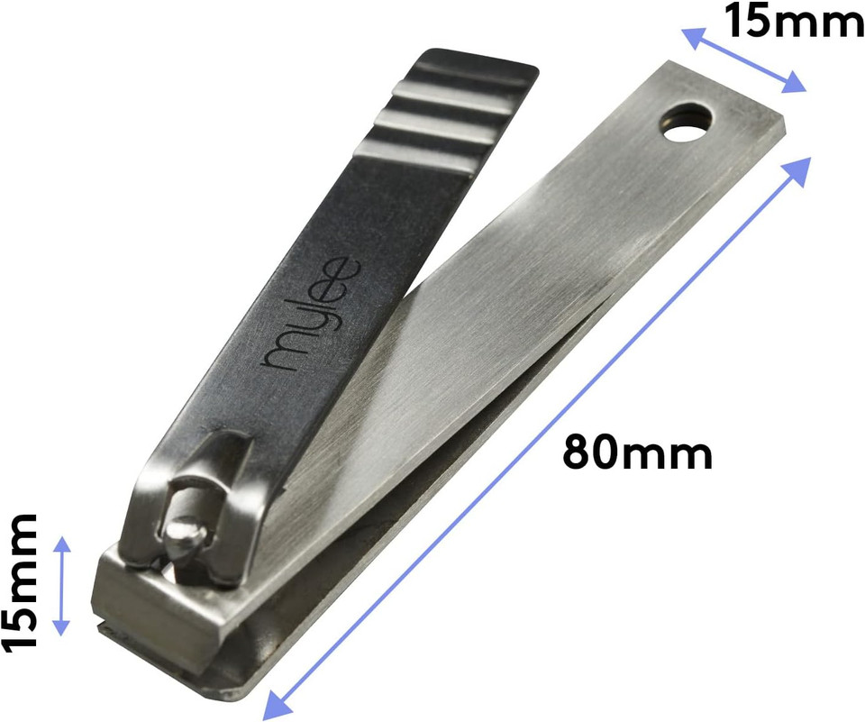 Mylee Large Nail Clippers - Professional Gel Manicure Prep Cutters Tool, Repair and Trim Perfect Fingernail & Toenail, Travel-Friendly Carbon Steel Clipper for Healthy Nails, for Salon and Home Use