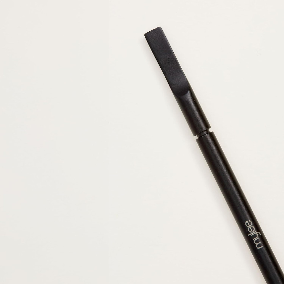 Mylee Cuticle Pusher  Professional, Sleek, Matte Black, Stainless Steel, Duel-Ended Salon-Quality Cuticle Pusher for Nudging Cuticles Back and Scraping Away Hard-to-Remove Skin Debris