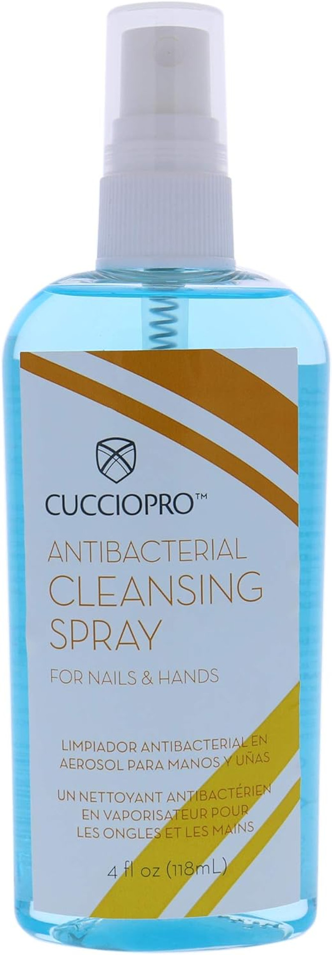 Cuccio Pro Antibacterial Cleaning Sanitiser Spray for Nails and Hands Before Any Manicure and Pedicure 118 ml