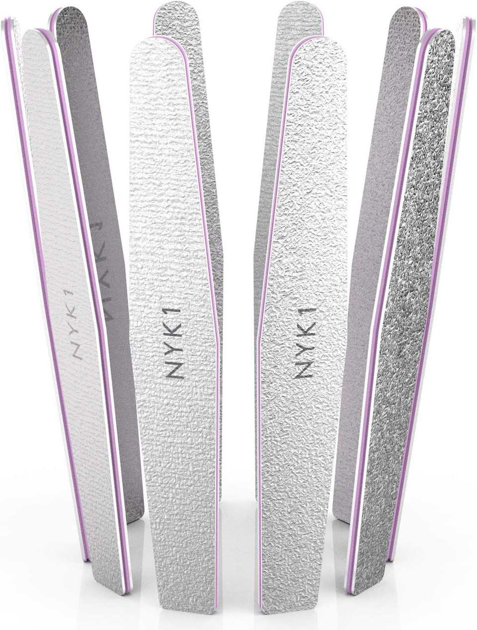 Professional Nail Files Emery Boards - (Pack of 10) Strong HIGH Quality Nails Files 100 180 Grit File Emery Boards for Nails Natural Acrylic Nails Nail File Set