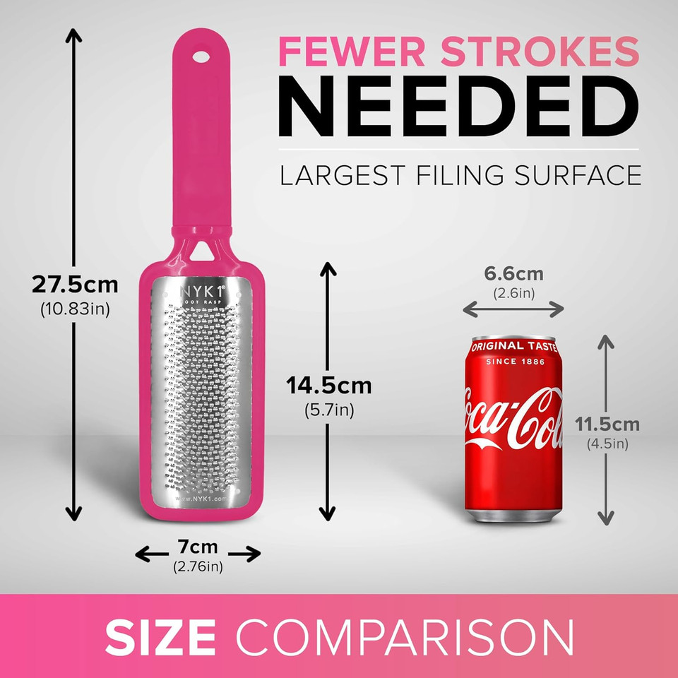 Pedicure Rasp for Dry Hard Skin - Foot File Genuine MEGAFILE Heel Care Callus Remover Dry Dead Skin Egg Corn Sander Scrubber Pumice Stone Alternative Ped Pedi Grater Files Add on Item