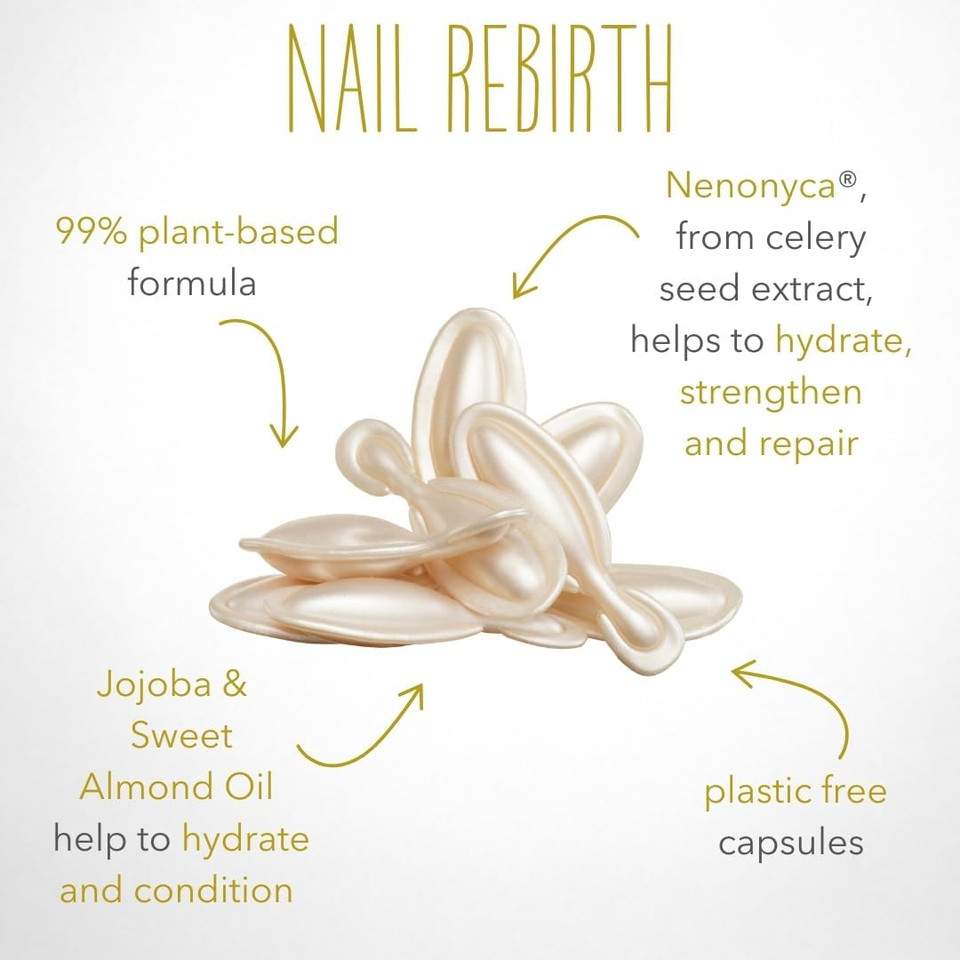 LEIGHTON DENNY Nail Rebirth Refill Pack - Intensive Nail Repair Capsules - Nail Treatment to help repair Damaged Nails - Vegan - 1 x Refill Pack - 30 capsules