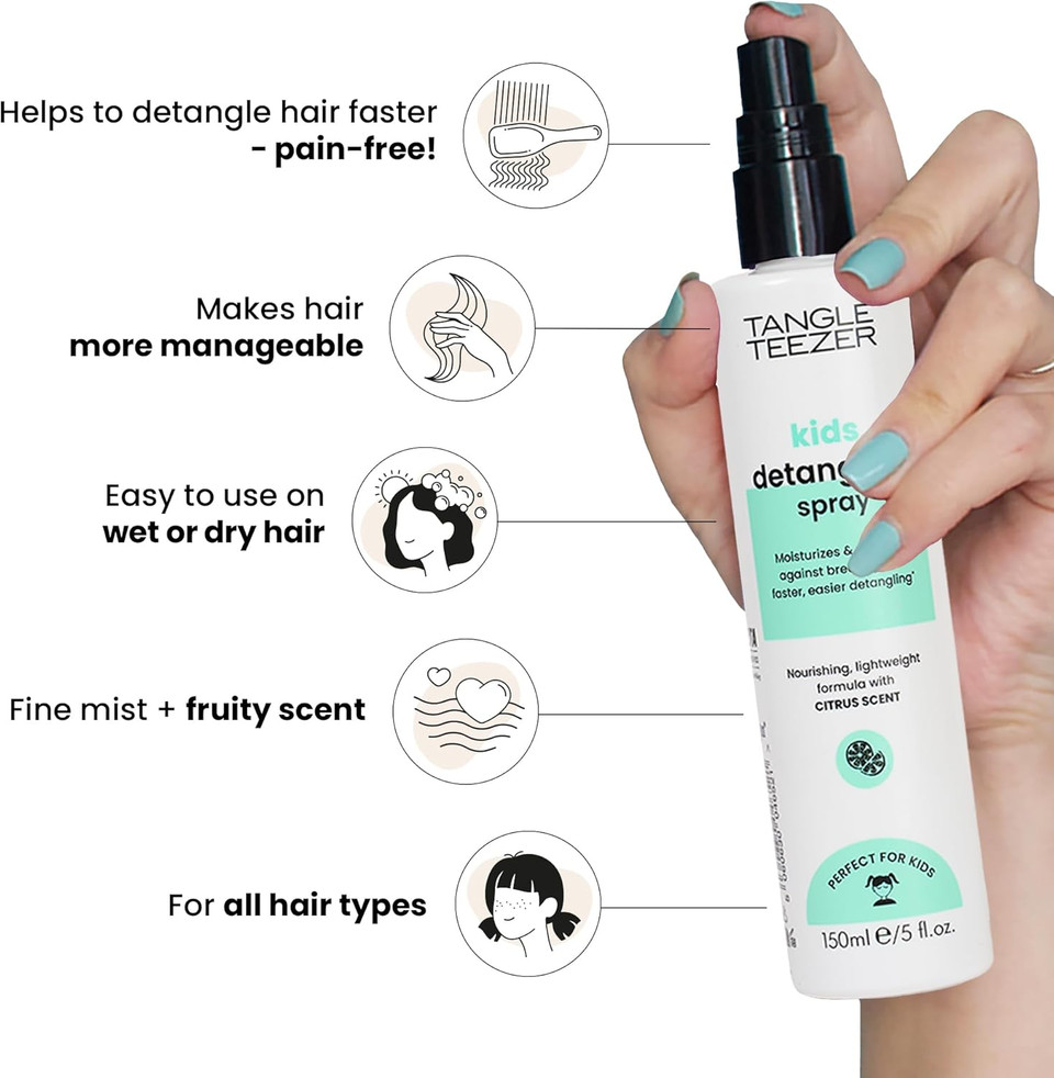Tangle Teezer Detangling Spray for Kids - No Tangles, No Tears - Fresh Citrus Scent - Vegan & Cruelty Free Gentle & Quick Detangling