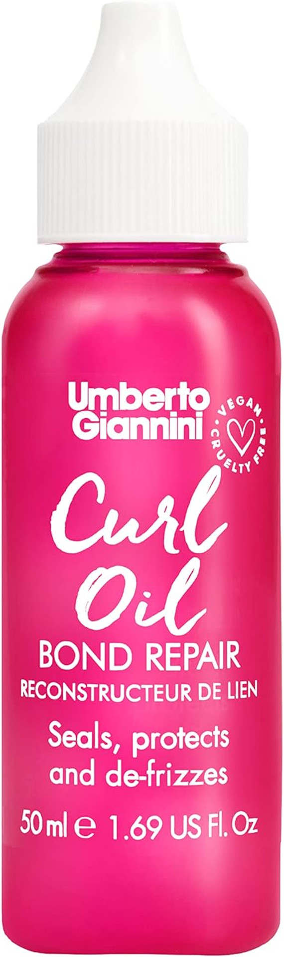 Umberto Giannini Curl Oil Bond Repair - Defrizz and Repair Hair Oil for Waves, Curls and Coils. Vegan and Cruelty Free 50ml