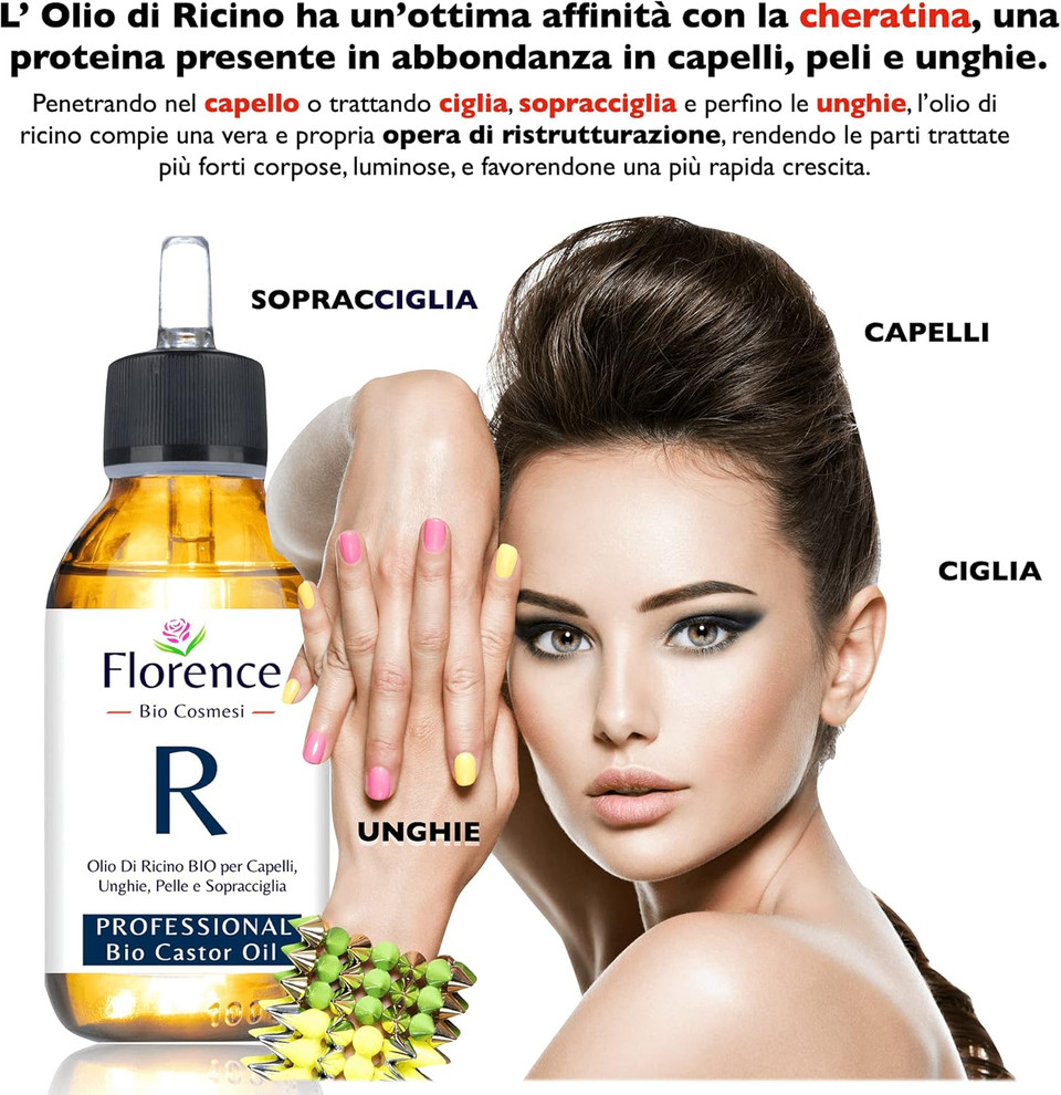 Big 3.5 Oz. Certified Organic Castor Oil- Promotes Hair, Eyebrow, Eyelash, Beard and Nail Growth. Nourishes Skin, Diminishes Wrinkles and Signs of Aging. 100% Pure Cold Pressed Hair Treatment