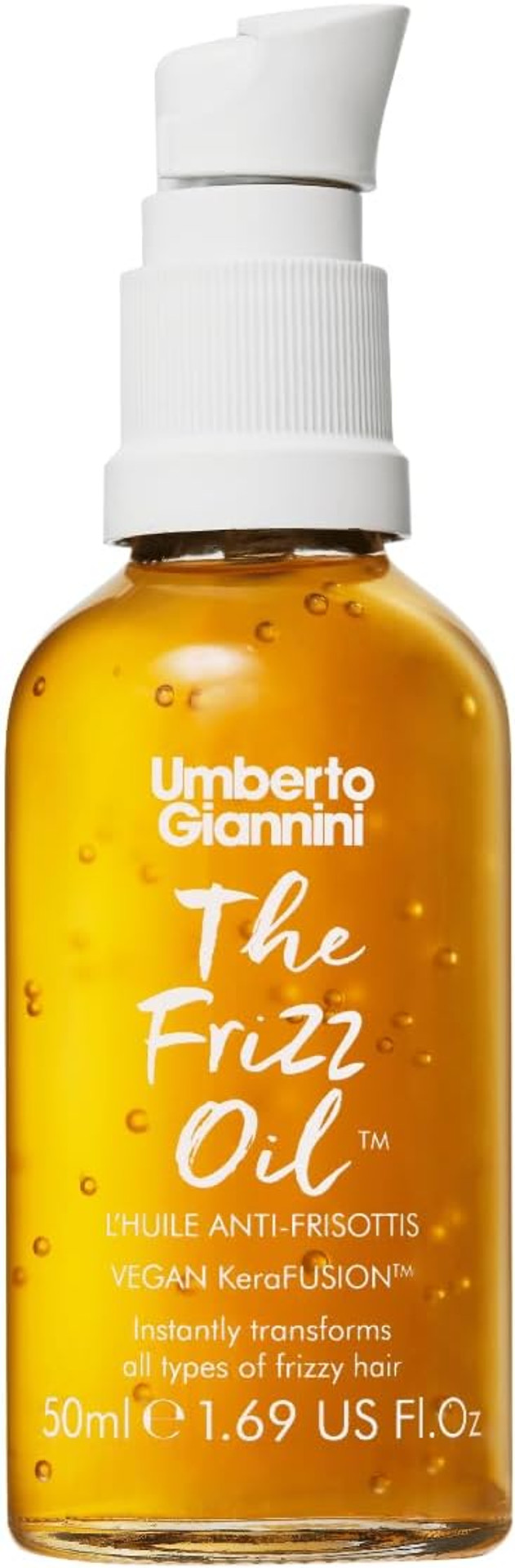 Umberto Giannini The Frizz Oil 50ml - Shine Enhancing, Vegan Keratin Bond Repair Hair Oil with Metal Detox Technology