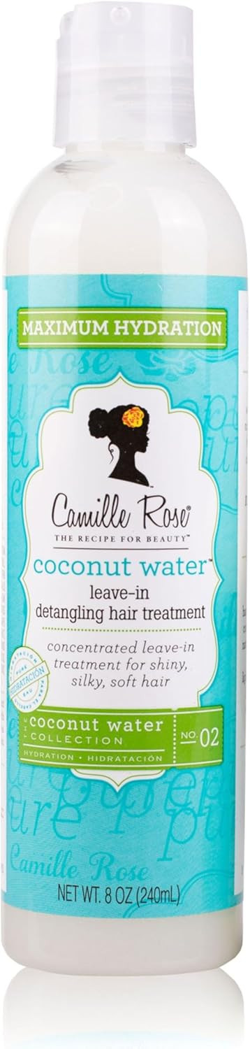 Camille Rose Coconut Water Leave-In Detangling Hair Treatment, Maximum Hydration, 240 ml (Pack of 1)