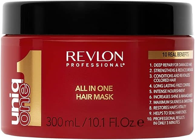 REVLON PROFESSIONAL UNIQONE ALL IN ONE HAIR MASK, Strengthening Hair Mask, Restorative Hair Mask, Intensive Hair Conditioner Mask  300 ml