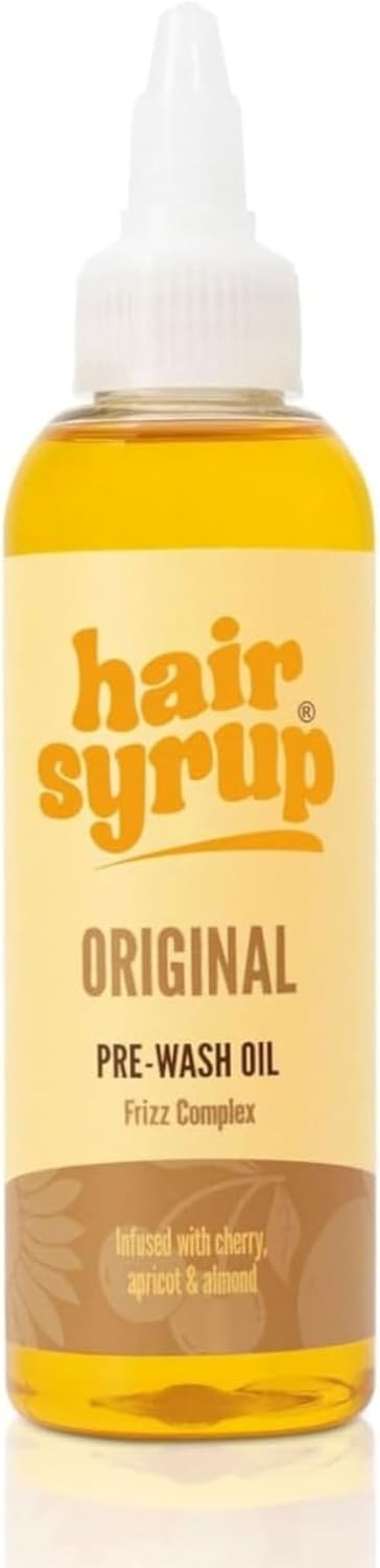 Hair Syrup | The Original Pre-Wash Hair Oil | Infused with Cherry, Apricot & Almond | For Knotty, Tangled or Dull Hair Needing A Shine | Vegan | 100% Natural | 100ml
