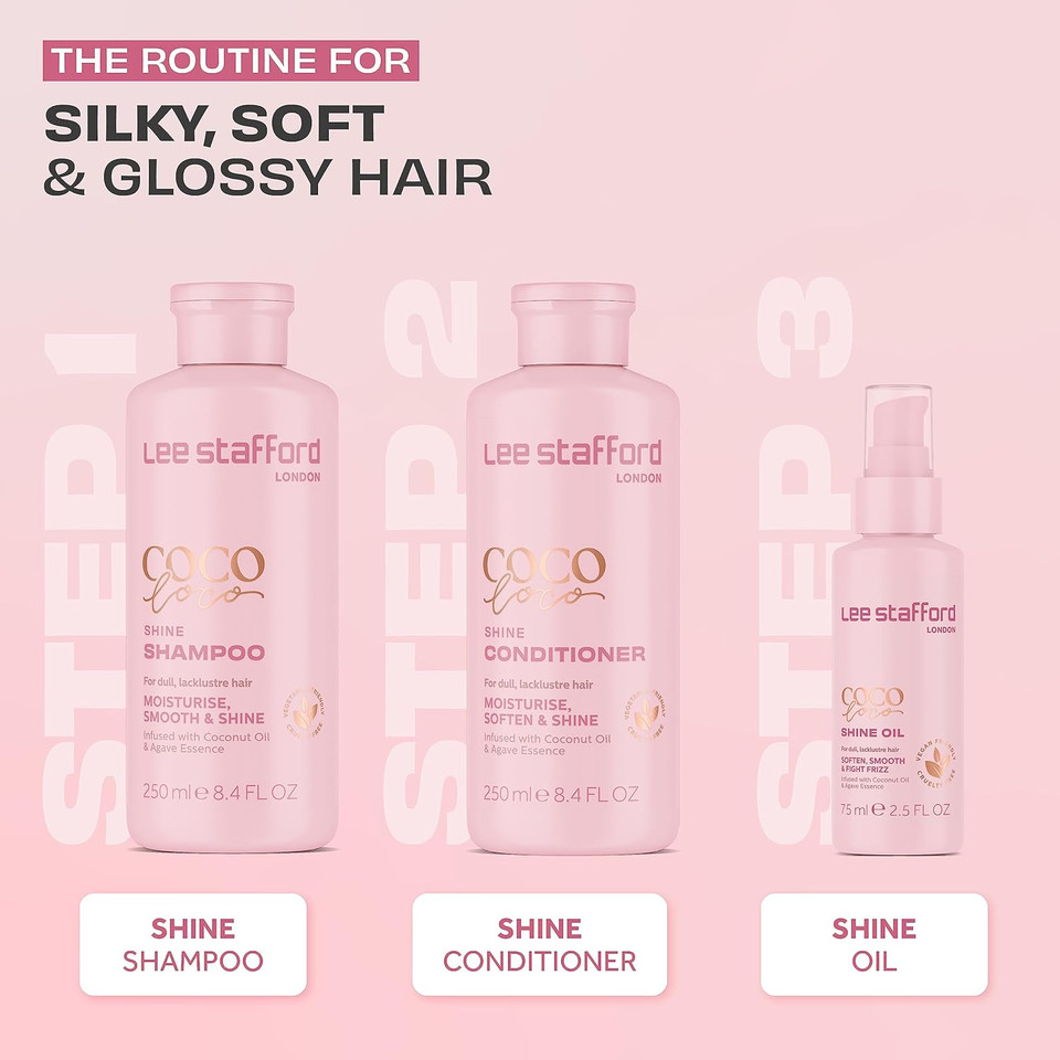 Lee Stafford Shine Hair Oil | Coco Loco Collection - Best Nourishing, Anti-Frizz Styling Oil for Dry & Damaged Hair, Adds Moisture and Shine to Dull Strands, for Men & Women, 75 ml Lee Stafford Shine Hair Oil | Coco Loco Collection - Best Nourishing, Anti-Frizz Styling Oil for Dry & Damaged Hair, Adds Moisture and Shine to Dull Strands, for Men & Women, 75 ml