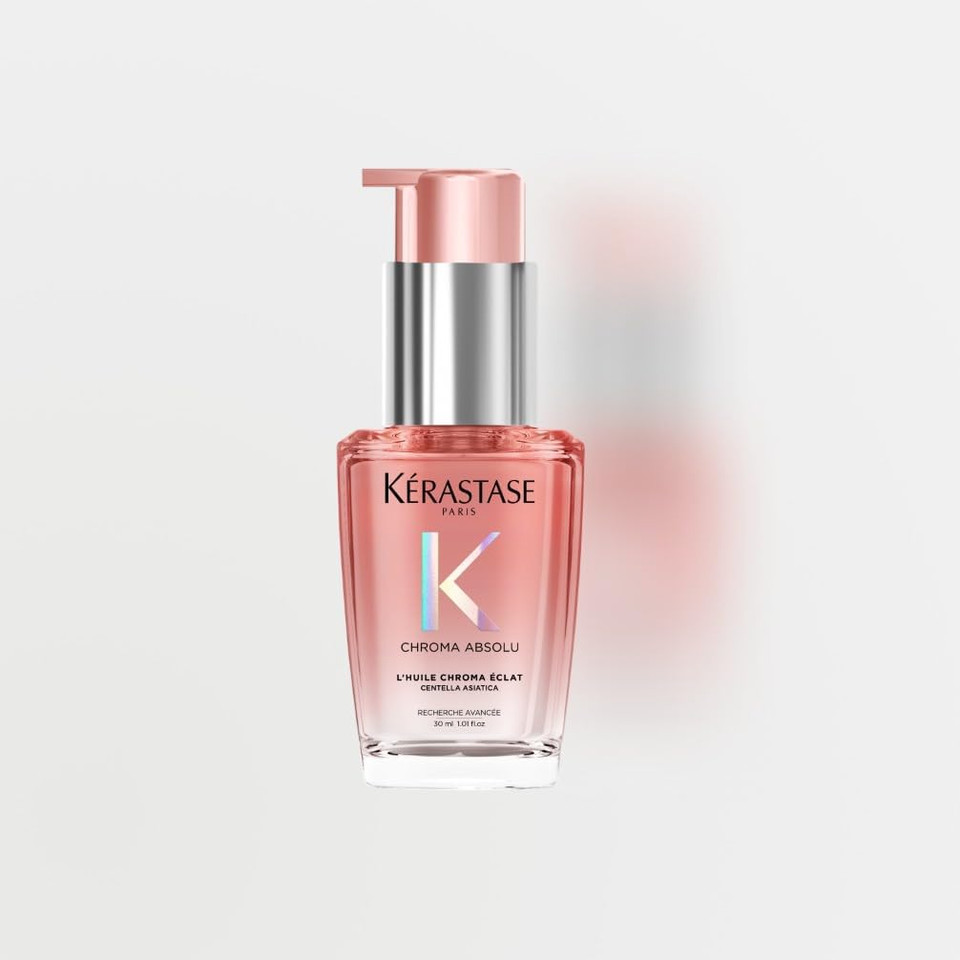 Kérastase Chroma Absolu, High Shine Hair Oil for Damaged Colour-Treated Hair, Lightweight Formula with Lactic Acid, Huile Chroma Éclat