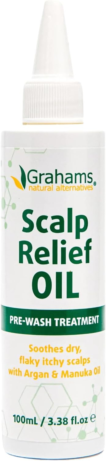Grahams Natural Scalp Relief Oil - Scalp Treatment For Dry, Itchy & Flaky Scalp Psoriasis, Seborrheic Dermatitis & Dandruff Scalp Treatment - Hydrating, Moisturising & Exfoliating Scalp Oil (100ml)