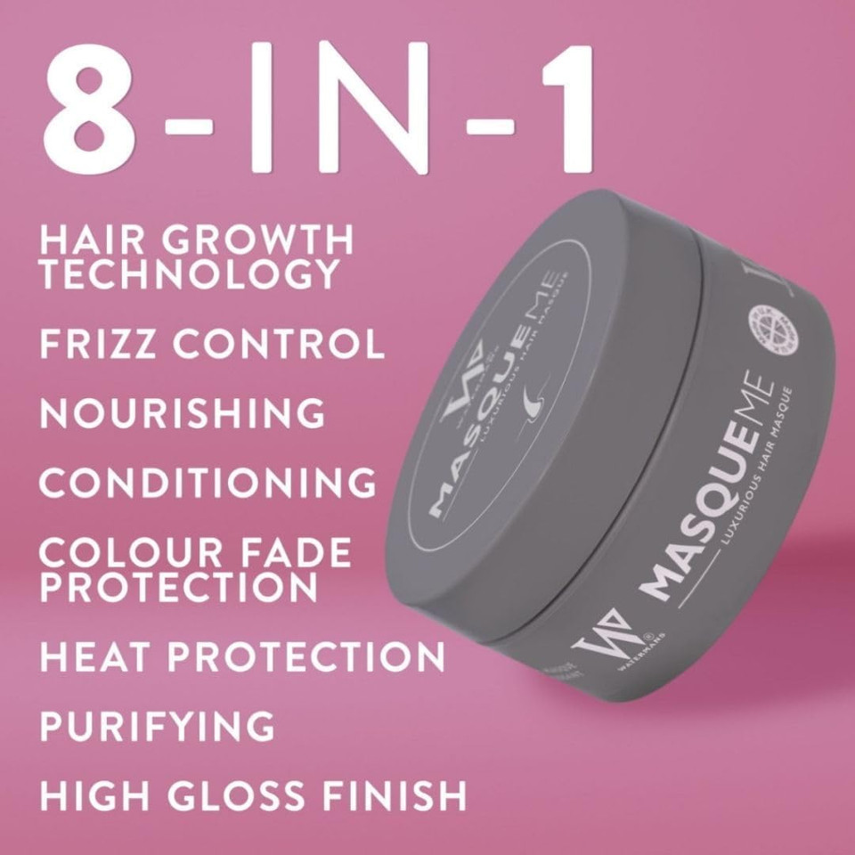 Watermans Hair Mask Growth Protein Treatment for Dry Damaged Hair, Frizzy, Broken or Bleached Hair. Best Hydrating & Conditioning for Curly, Coloured. Vegan