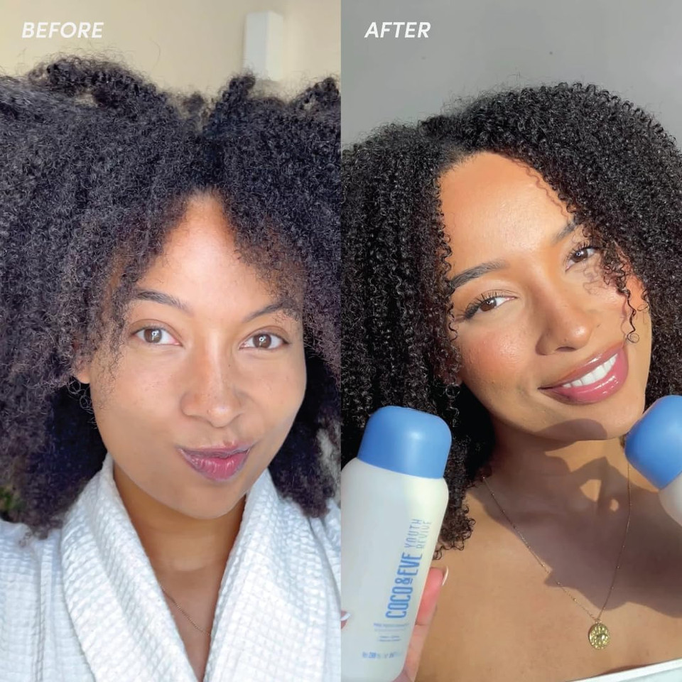 Coco & Eve Pro Youth Hair & Scalp Mask. Anti-Aging Hair Mask for Strength, Shine, Volume. Regulate Dandruff for a Healthy Scalp. With Honey, Retinol, Probiotics for Youthful and Hydrated Hair (212 ml)