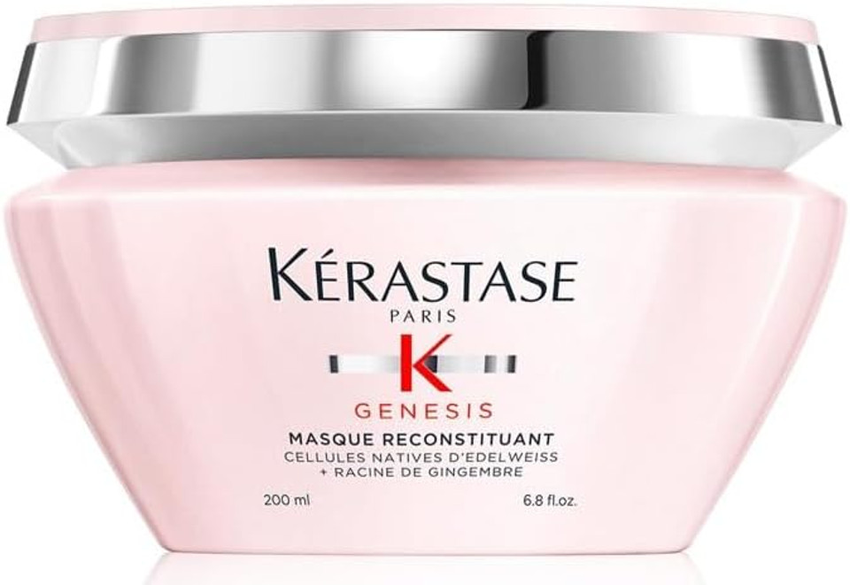 Kérastase Genesis, Nourishing & Fortifying Anti-Hair Fall Mask, For Weakened Hair, With Ginger Root & Edelweiss Flower, Masque Reconstituant, 200ml