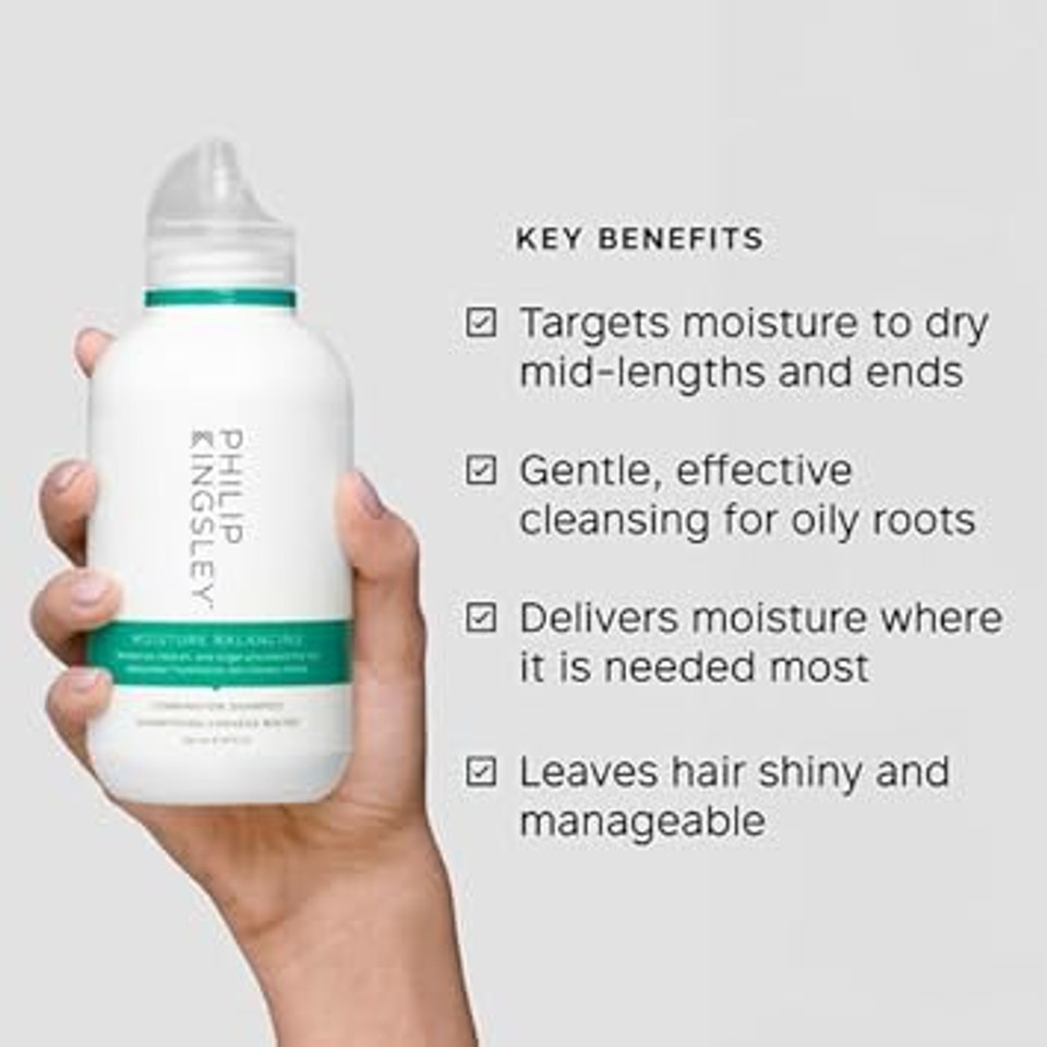 Philip Kingsley | Moisture Balancing Shampoo and Conditioner Set |Moisturising and Hydrating Duo for Dry, Damaged Hair | Nourishes, Smooths and Adds Shine to Hair | 250ml and 200ml