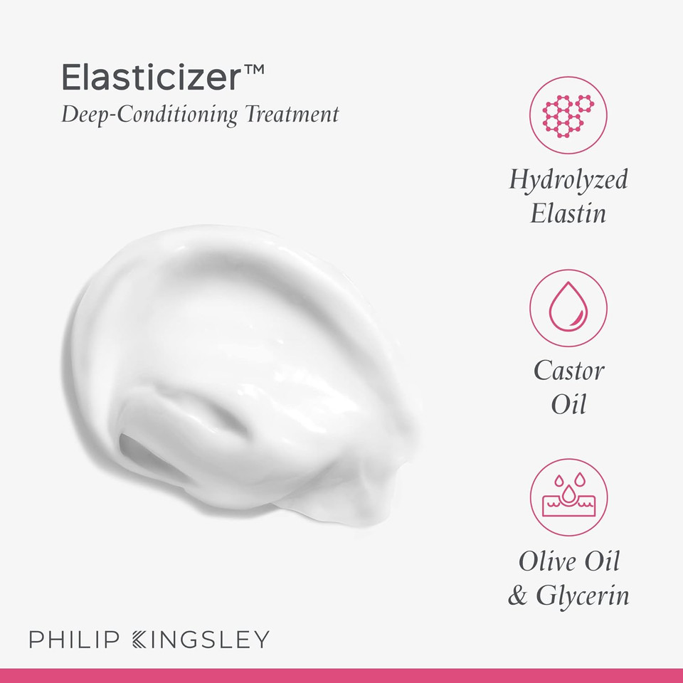 Philip Kingsley - Elasticizer Duo | Deep Conditioner | Repair Hair Mask Treatment for All Hair Types | Pre Shampoo Deep Conditioning Mask | Reduces Breakage and Frizz | 150ml x 2