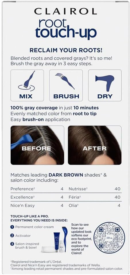 Clairol Root Touch Hair Dye, 5 Medium Ash Brown