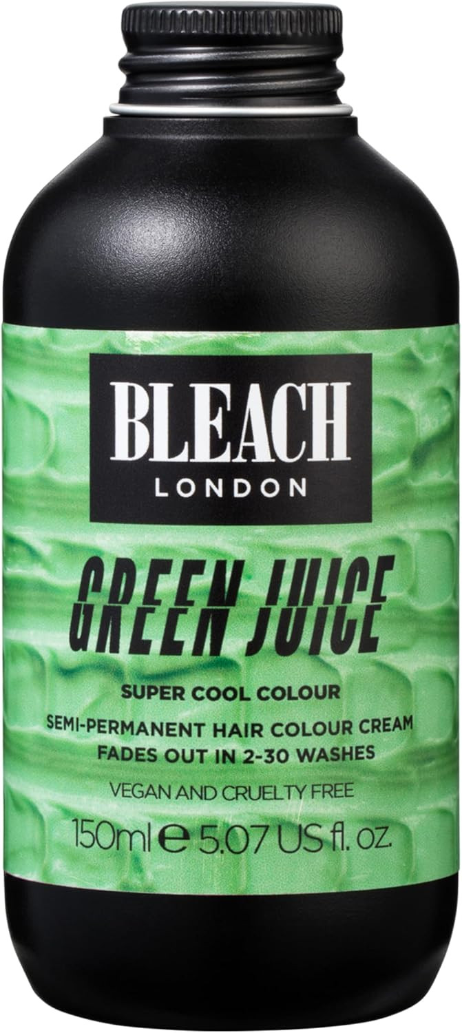 BLEACH LONDON Blue Weekend Semi-Permanent Hair Colour Cream - True Blue, Vegan, Cruelty Free, Vibrant Temporary Dye 150 ml