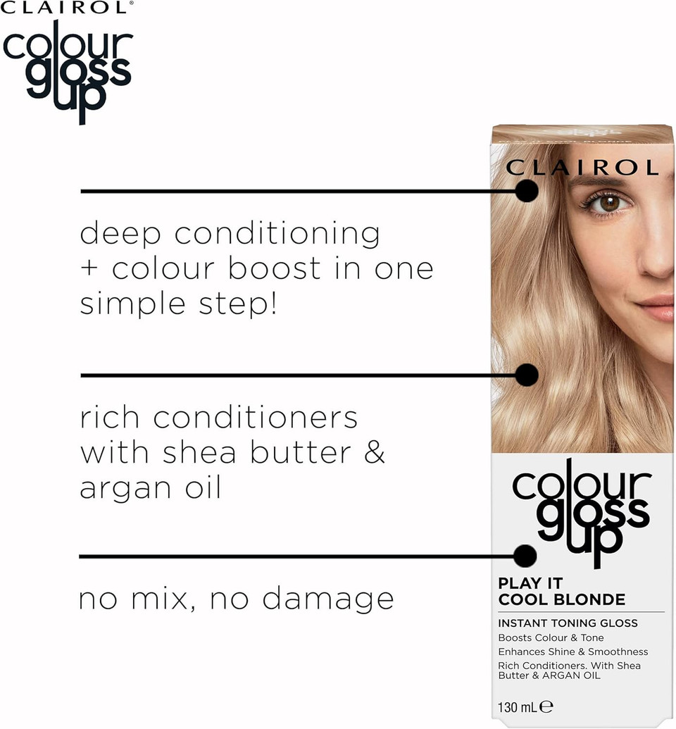 Clairol Colour Gloss Up Conditioner, Play It Cool Blonde, 130ml