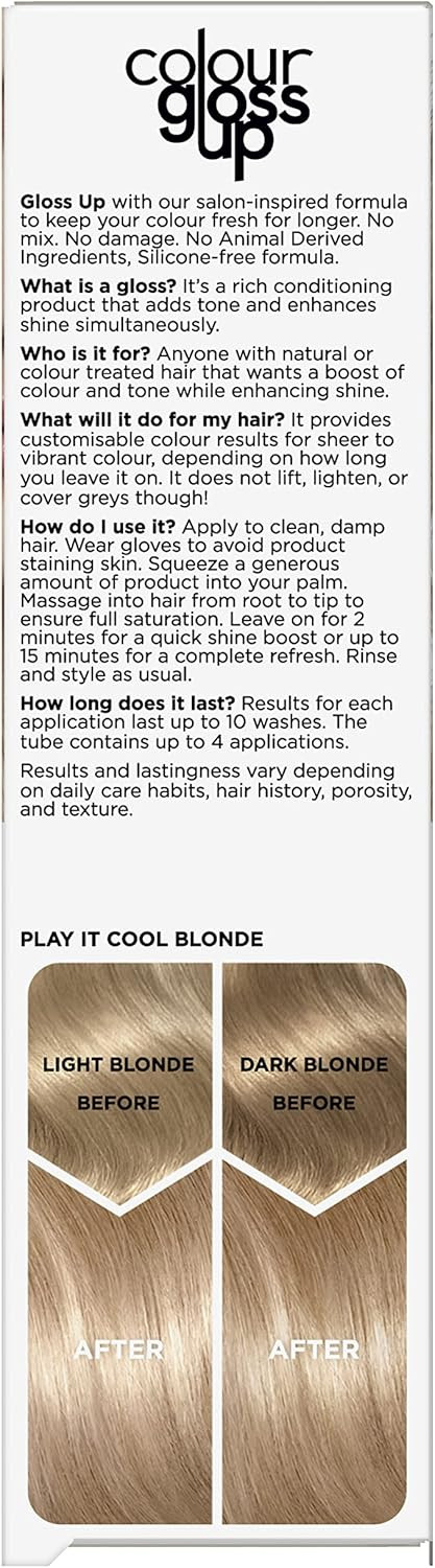 Clairol Colour Gloss Up Conditioner, Play It Cool Blonde, 130ml