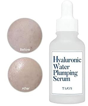 Tiam Hyaluronic Water Plumping Serum, Hyaluronic Acid Serum For Face With Panthenol, Hydrating, Moisturizing, Plumping Fine Lines, 1.35 Fl Oz