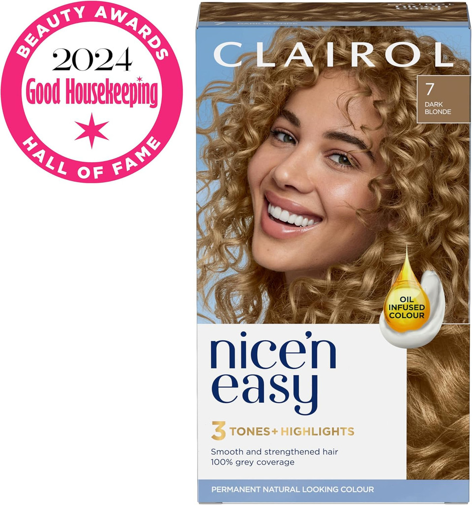 Clairol Nice'n Easy Crème Permanent Hair Dye, 6 Light Brown, 220g