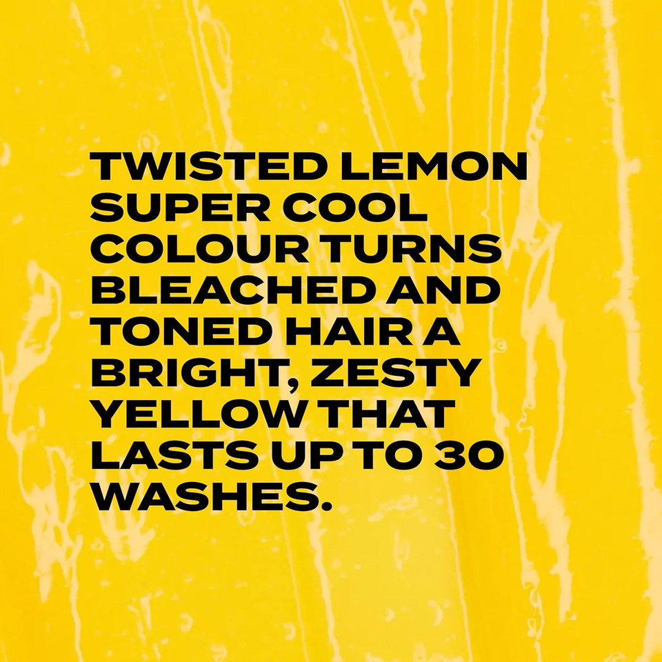 Bleach London Twisted Lemon Semi-Permanent Hair Colour Cream - Neon Yellow Vegan, Cruelty Free, Vibrant Temporary Dye 150 ml