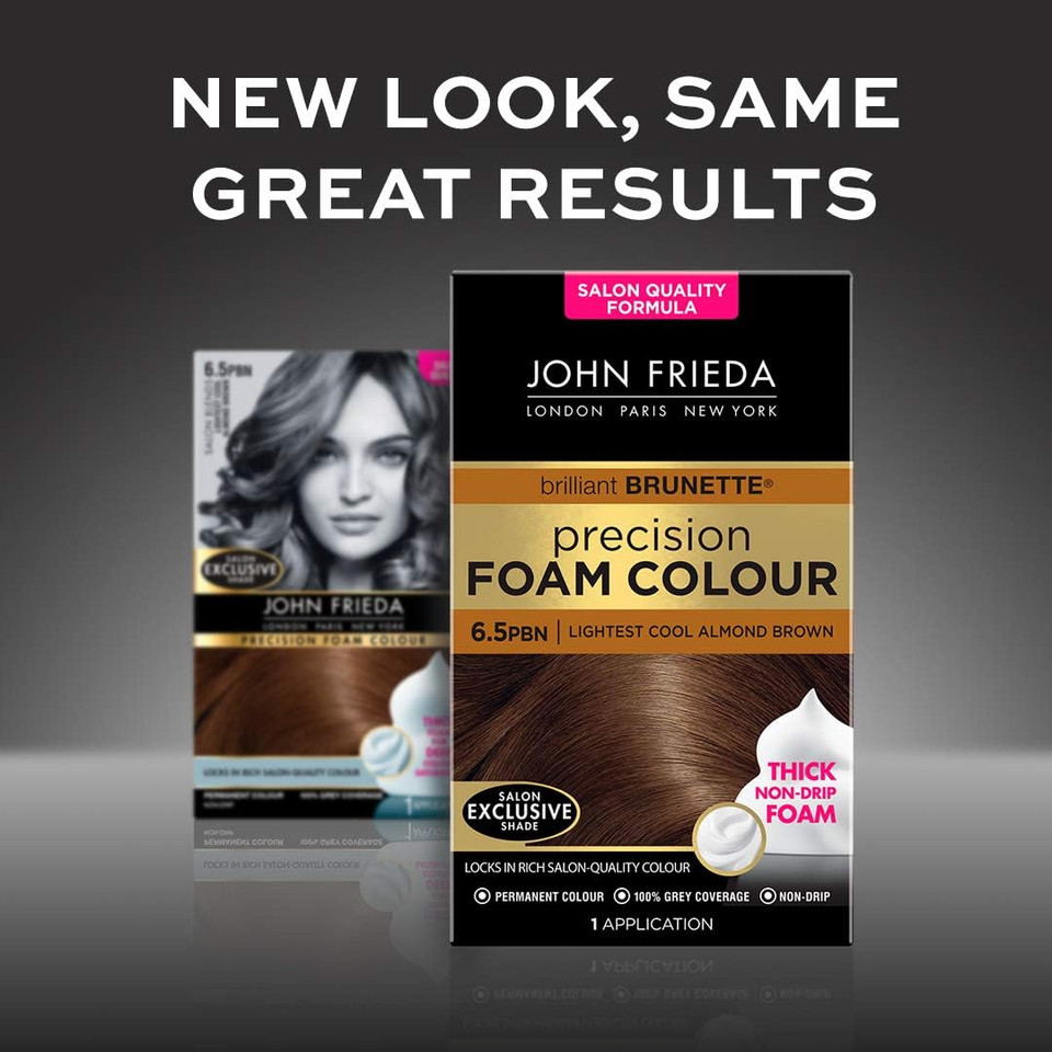 John Frieda Sheer Blonde Precision Foam Colour 7G Dark Golden Blonde Hair Dye for Blonde Hair, Non-Drip Permanent Hair Colour, 100% Grey Coverage