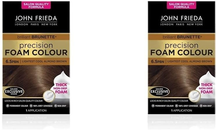 John Frieda Sheer Blonde Precision Foam Colour 7G Dark Golden Blonde Hair Dye for Blonde Hair, Non-Drip Permanent Hair Colour, 100% Grey Coverage