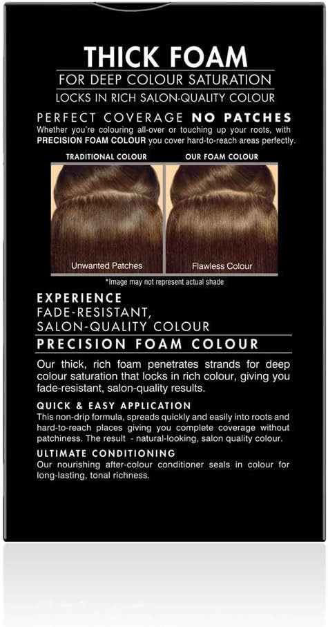 John Frieda Sheer Blonde Precision Foam Colour 7G Dark Golden Blonde Hair Dye for Blonde Hair, Non-Drip Permanent Hair Colour, 100% Grey Coverage