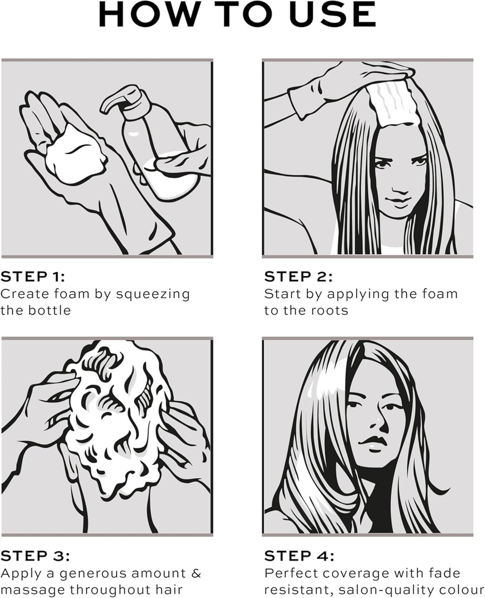 John Frieda Precision Foam Colour 6.5Pbn, Salon Finish Hair Dye, 100 Percent Grey Coverage, Lightest Cool Almond Brown