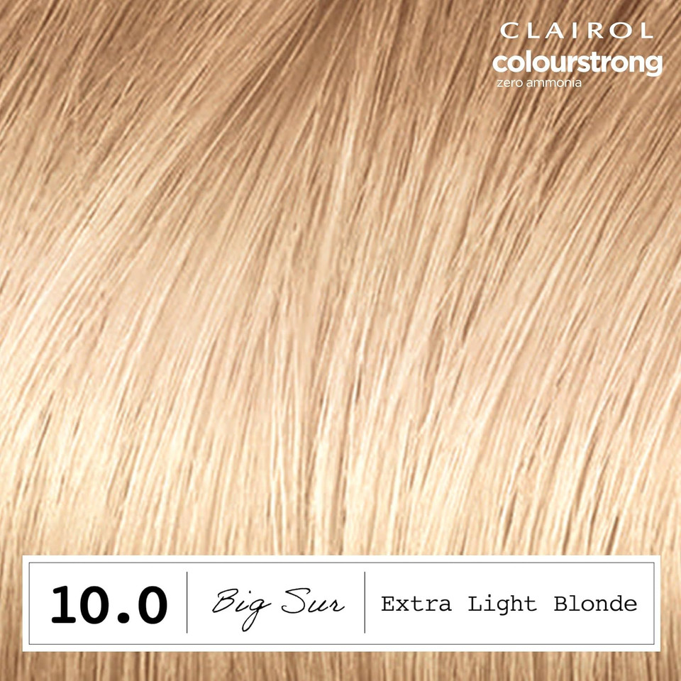 Clairol Colour Strong Permanent Hair Dye - 10.0 Extra Light Blonde