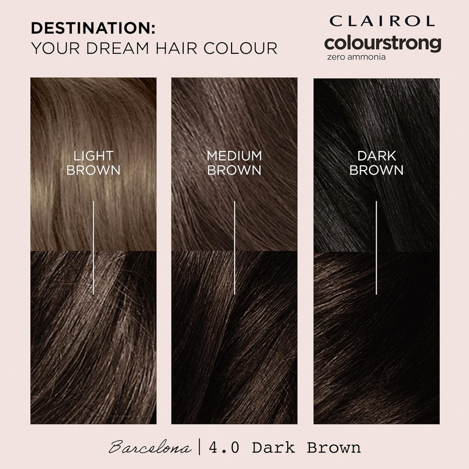 Clairol Colour Strong Permanent Hair Dye - 4.0 Dark Brown