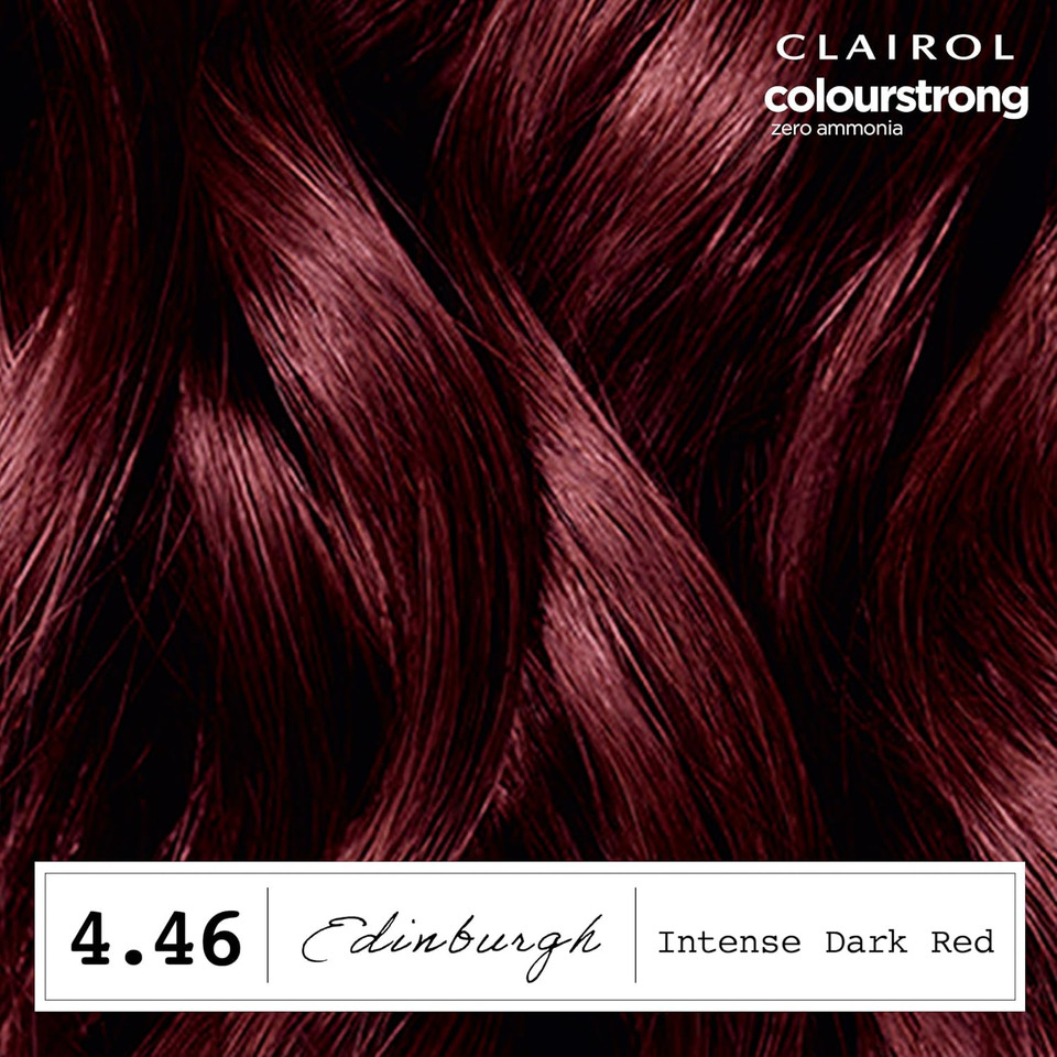 Clairol Colour Strong Permanent Hair Dye - 4.46 Intense Dark Red