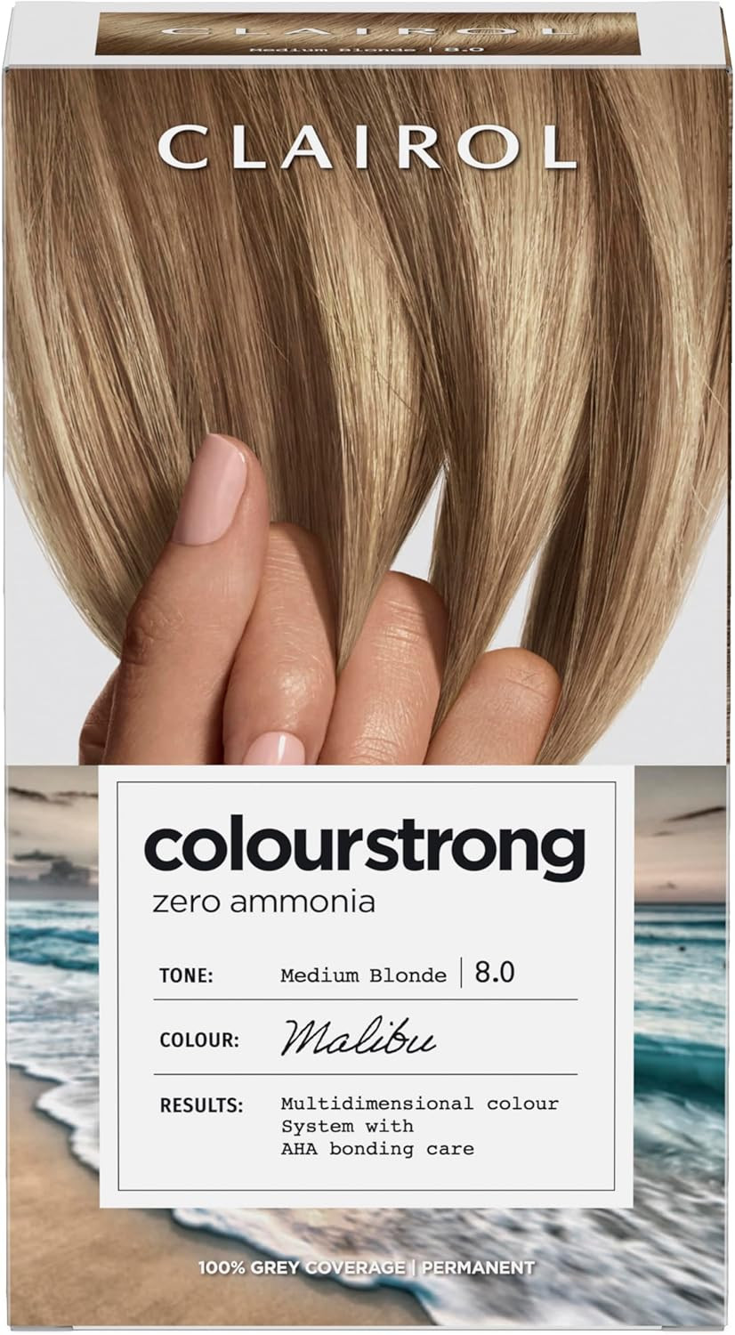 Clairol Colour Strong Permanent Hair Dye - 8.0 Medium Blonde
