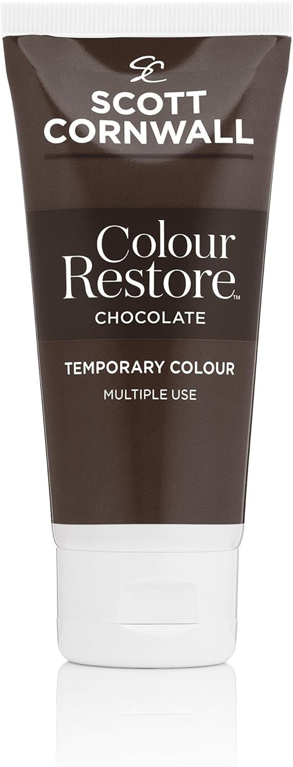Scott Cornwall Colour Restore Chocolate Temporary Dye - Restores and Creates Rich Glossy Chocolate Tones - PPD Peroxide Free Vegan Friendly Deep Conditioner Grey Cover TouchUp for Dark Brunette Bases