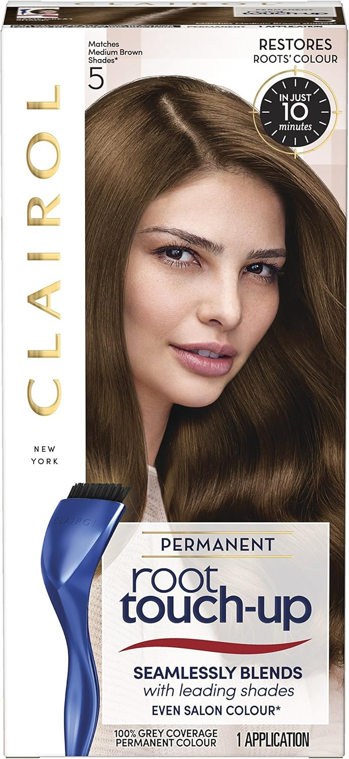 Clairol Nice'n Easy Permanent Colour + Root Touch Up (4 Dark Brown)