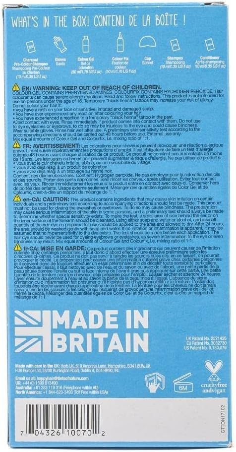 Tints of Nature 1N Natural Black Permanent Hair Dye, Nourishes Hair and Covers Greys, Ammonia-Free, 130ml