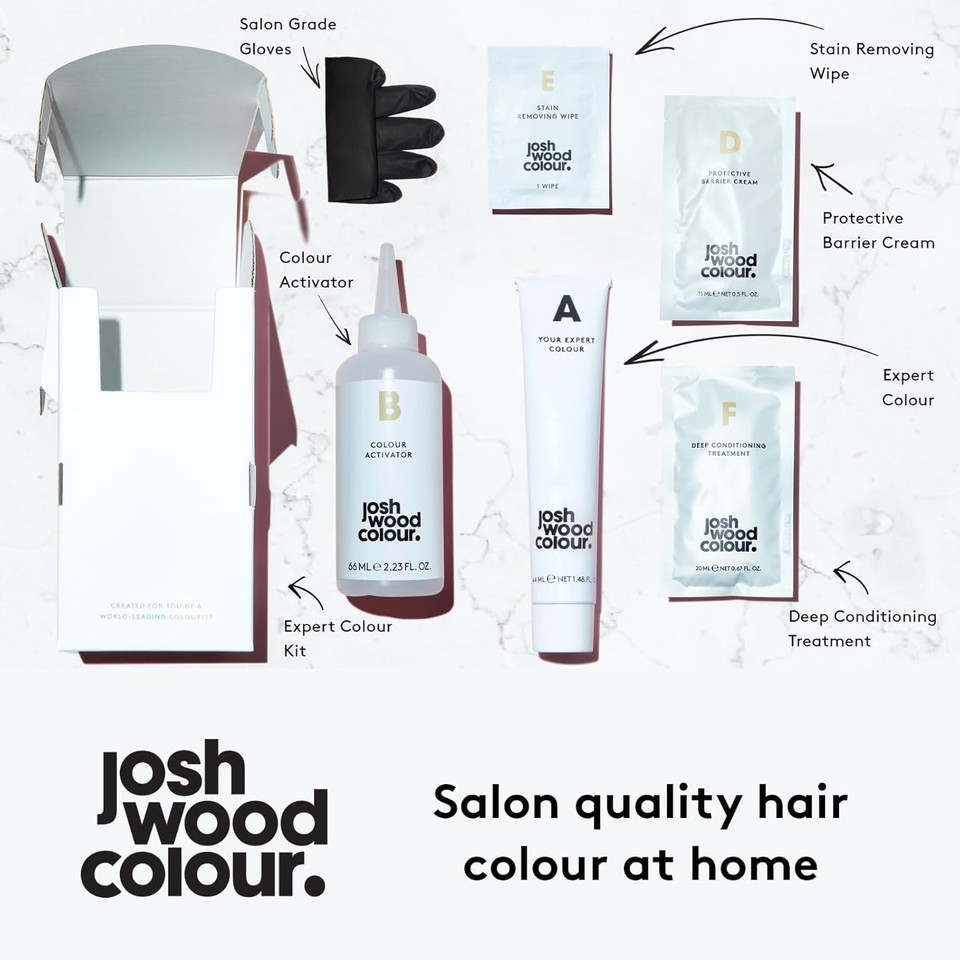 Josh Wood Permanent Colour 5.0 (Dark Brown) Celebrity-approved ammonia-free - Leaves hair super shiny and hydrated with 100% grey coverage - Natural-looking and Vegan