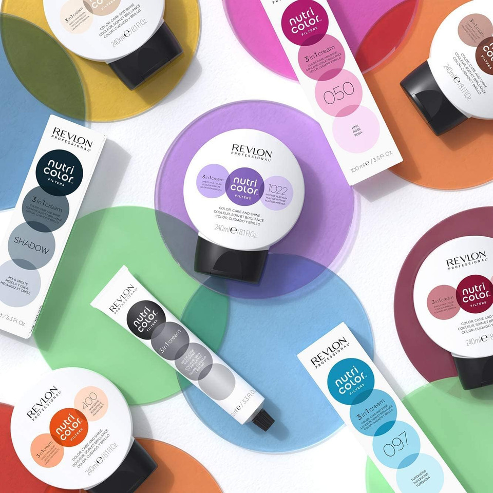 REVLON PROFESSIONAL NUTRI COLOR FILTERS, Bright Semi-Permanent Direct Hair Dye, 200 Violet, 240 Ml