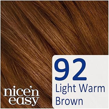 Clairol Nice'n Easy No Ammonia Hair Dye, 92 Light Warm Brown