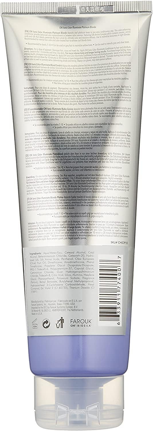 CHI Ionic Color Illuminate Platinum Blonde, Enhancing Conditioner, 251 ml