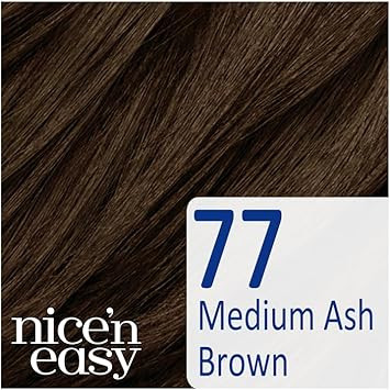 Clairol Nice'n Easy No Ammonia Hair Dye, 77 Medium Ash Brown