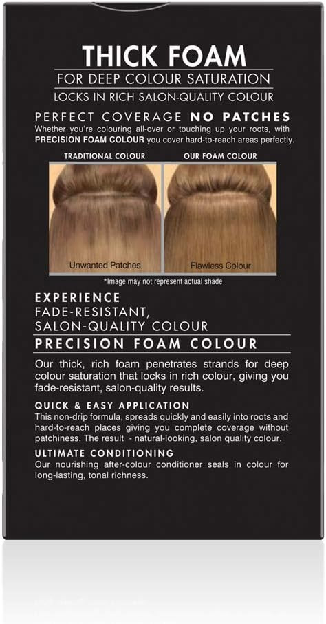John Frieda Sheer Blonde Precision Foam Colour 7G Dark Golden Blonde Hair Dye for Blonde Hair, Non-Drip Permanent Hair Colour, 100% Grey Coverage (Pack of 2)