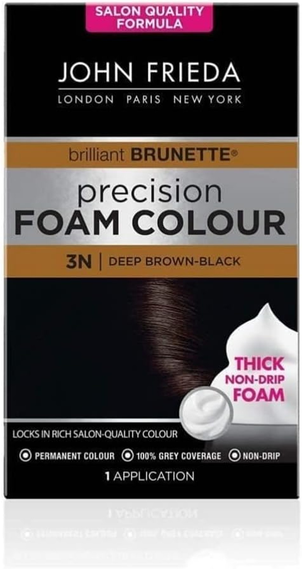 John Frieda Sheer Blonde Precision Foam Colour 9N Light Natural Blonde Hair Dye for Blonde Hair, Non-Drip Permanent Hair Colour, 100% Grey Coverage (Pack of 2)
