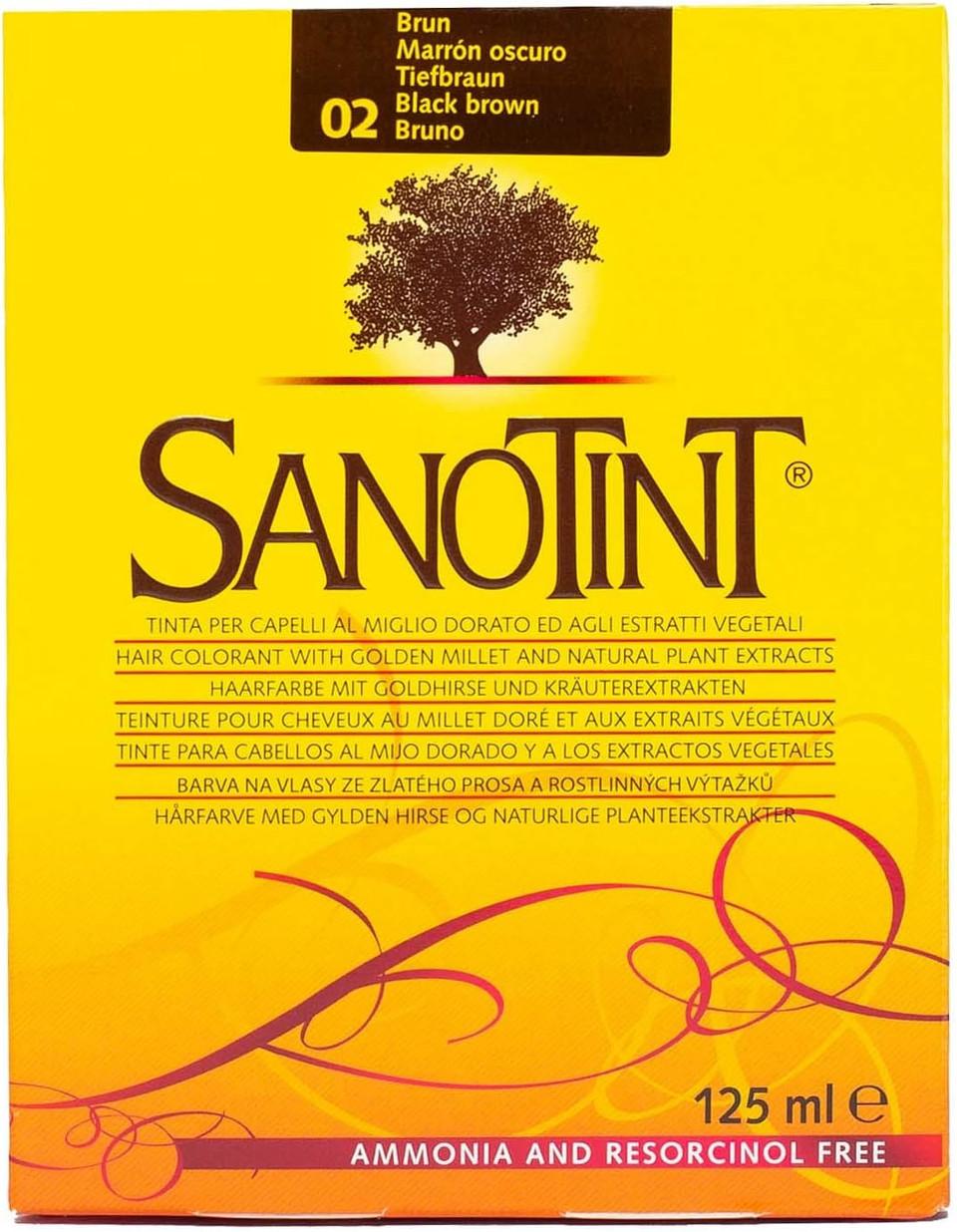 02 - Sanotint Classic Black Brown Hair dye