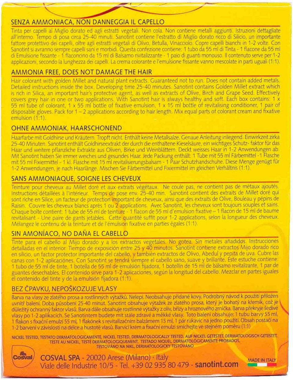 02 - Sanotint Classic Black Brown Hair dye