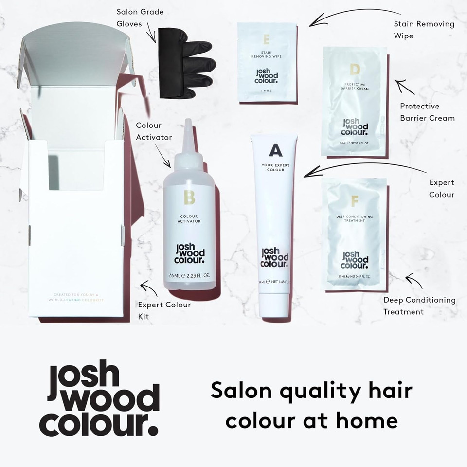 Josh Wood Colour Permanent Colour 6.0 (Light Brown) Celebrity-approved, ammonia-free, Leaves hair super shiny and hydrated with 100% grey hair coverage, Natural-looking, and Vegan - Pack of 2